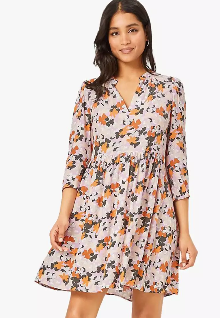 Jual Marks & Spencer Floral V-Neck Mini Relaxed Dress Original 2024 ...