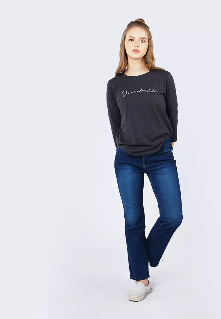 Kaos Wanita Caia Dark Grey