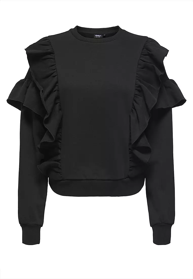 Long Sleeve Flounce Sweater