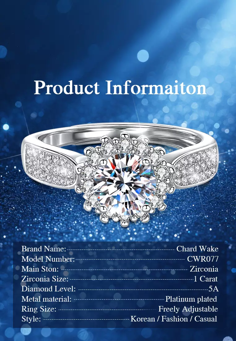 Cincin Wanita Berlian Fashion Elegan Perhiasan Cewek Original Free Size Cincin Tunangan Hadiah