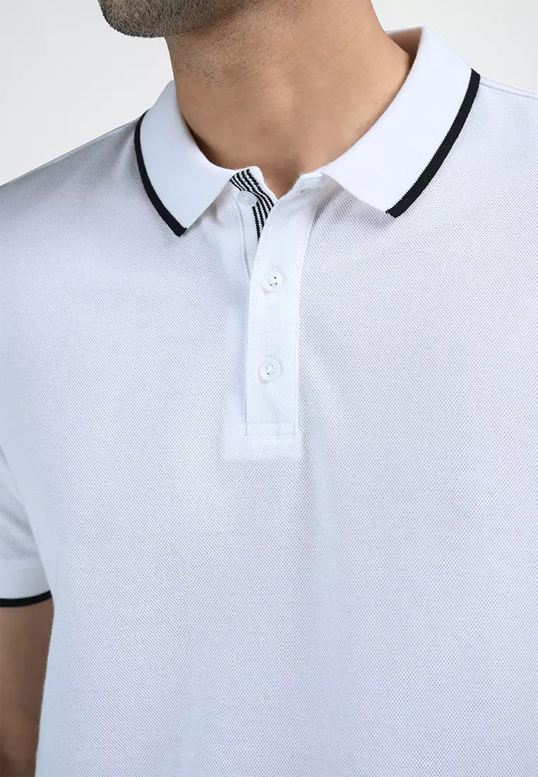 MOC Kaos Polo Lengan Pendek Pria COLTON-WHITE