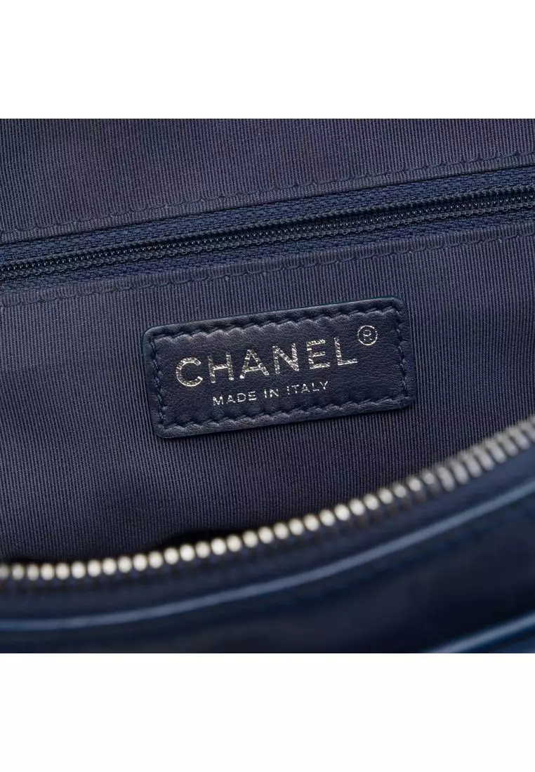 Pre-Loved Chanel Medium Quilted Crumpled Calfskin Airlines Casual Rock Flap