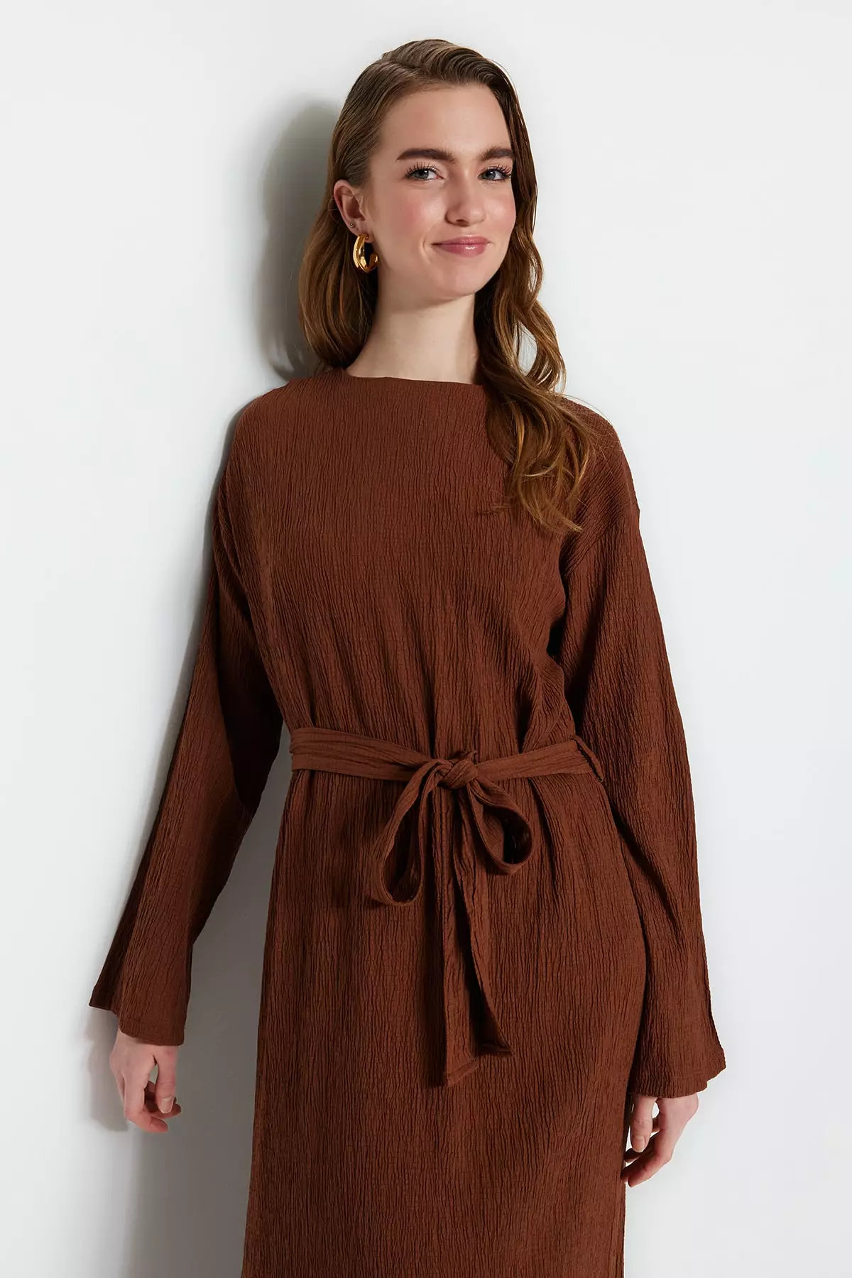 MODEST Boat Neck Maxi Dress