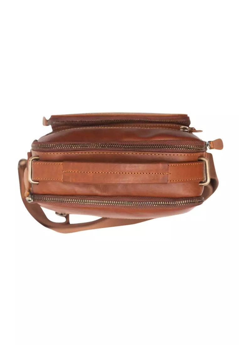 Leather Messenger Bag - Full Grain Leather Sling Bag -Leather Bag for Men- Vintage Oil Leather Messenger Brown Bag- Oxhide Messenger LL10