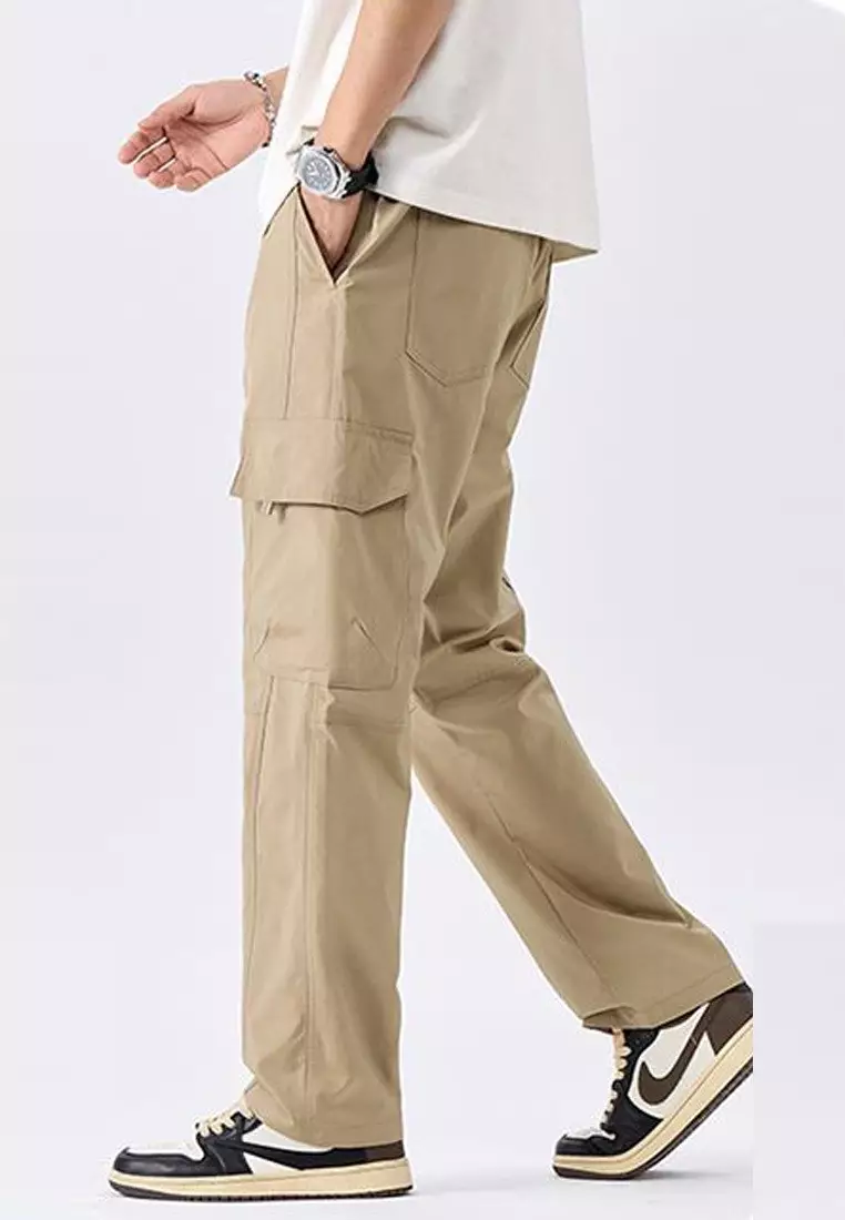 Drawstring Casual Cargo Pants