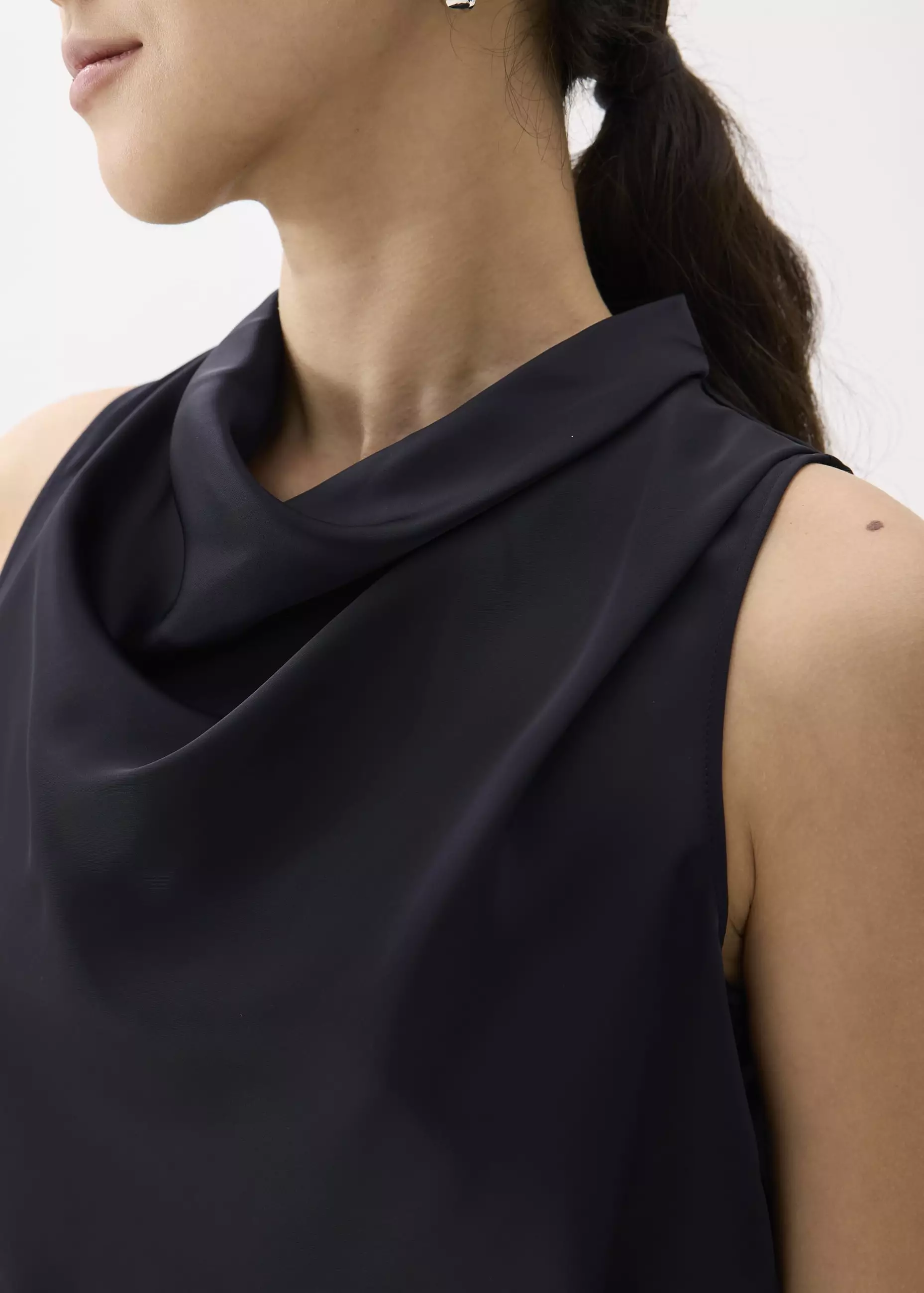 Atasan Wanita - Daya Satin High Cowl Neck Top