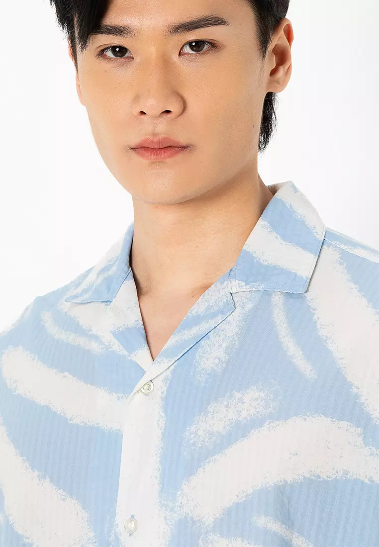 Alberto Seersucker Resort Short Sleeves Shirt