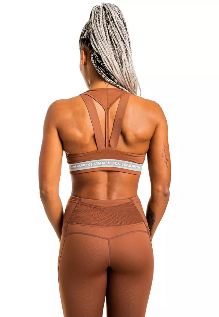 Gym Aesthetics Women Front-Zip Sports Bra Crop Top/ Bra Top/ Yoga