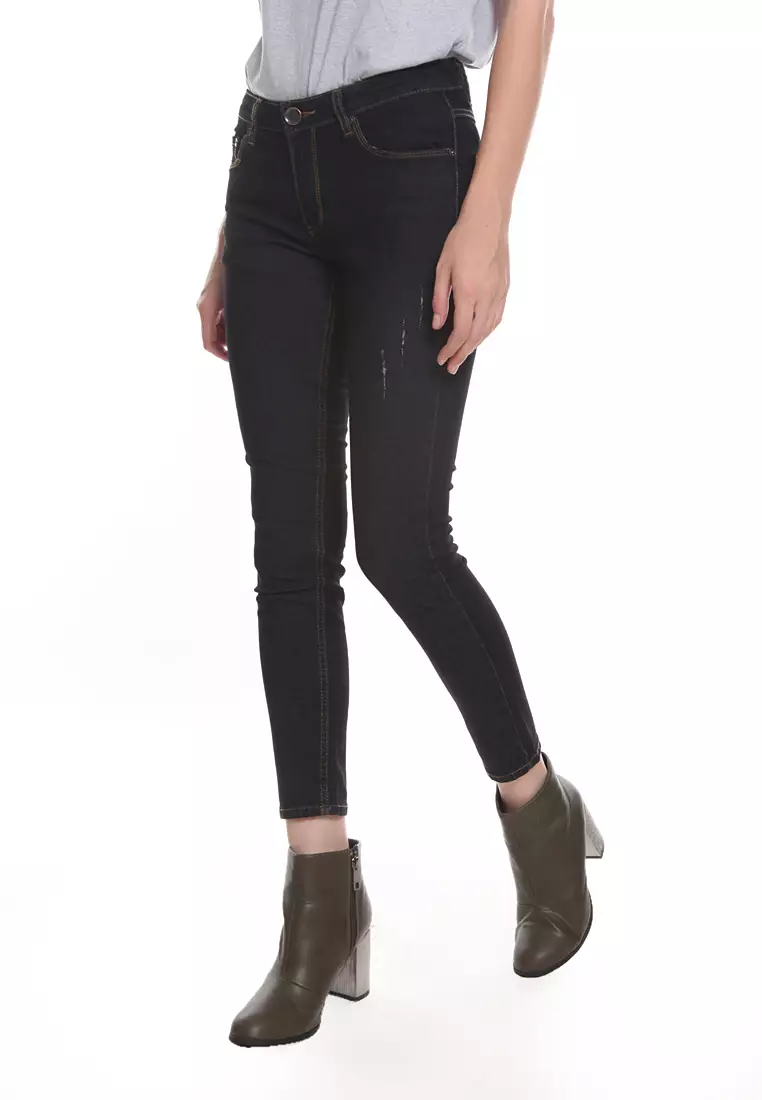 Rips Jeans Skinny Jeans True Black 1902