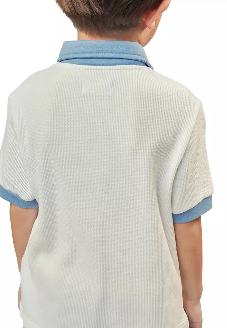 Lucian Embroidered Half-Zip Polo Shirt