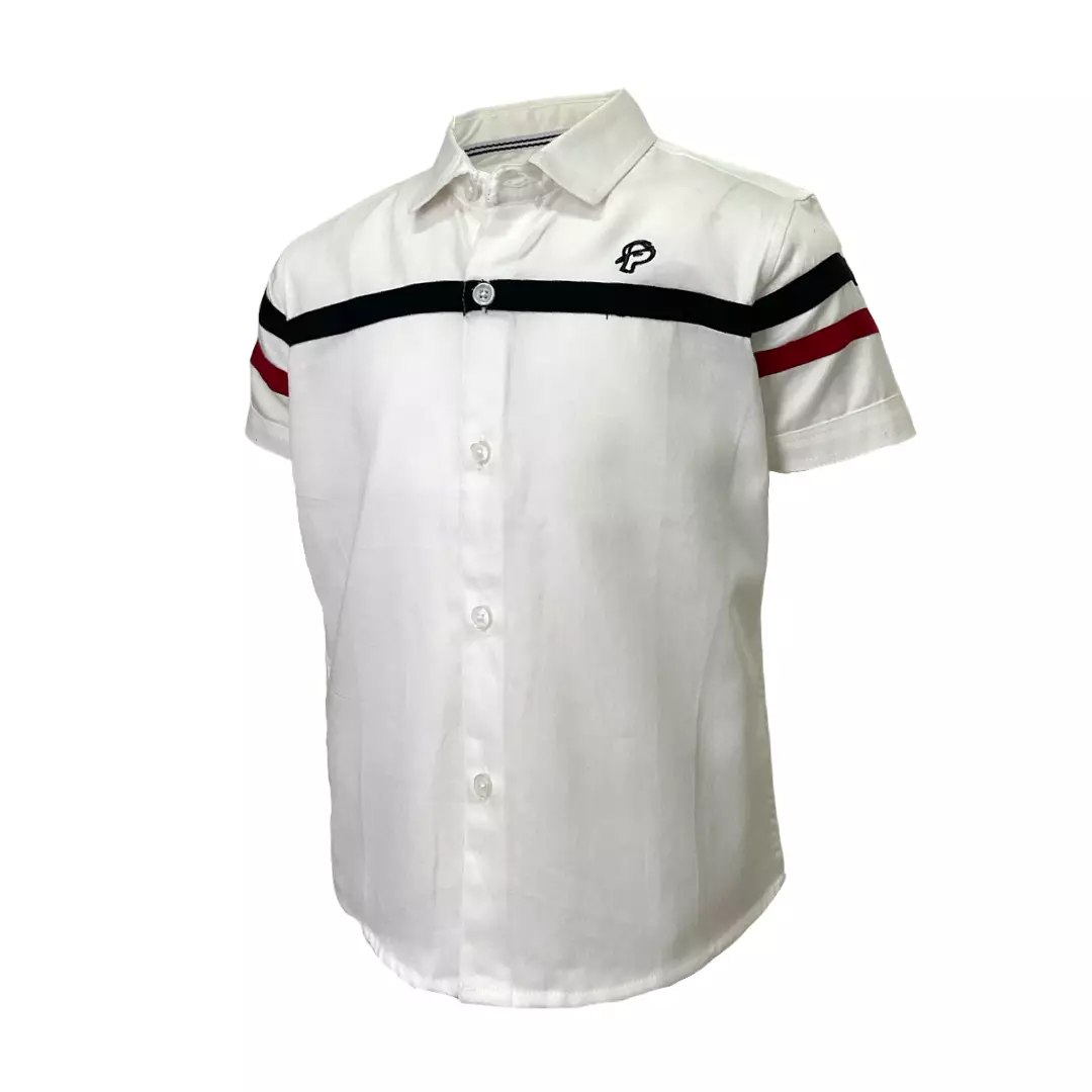 Pingu Kemeja Anak Laki Laki Polos Pendek Putih D92200132F