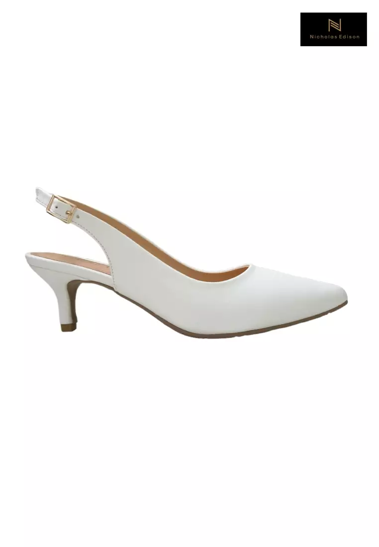 Nicholas Edison Heel Luxo White