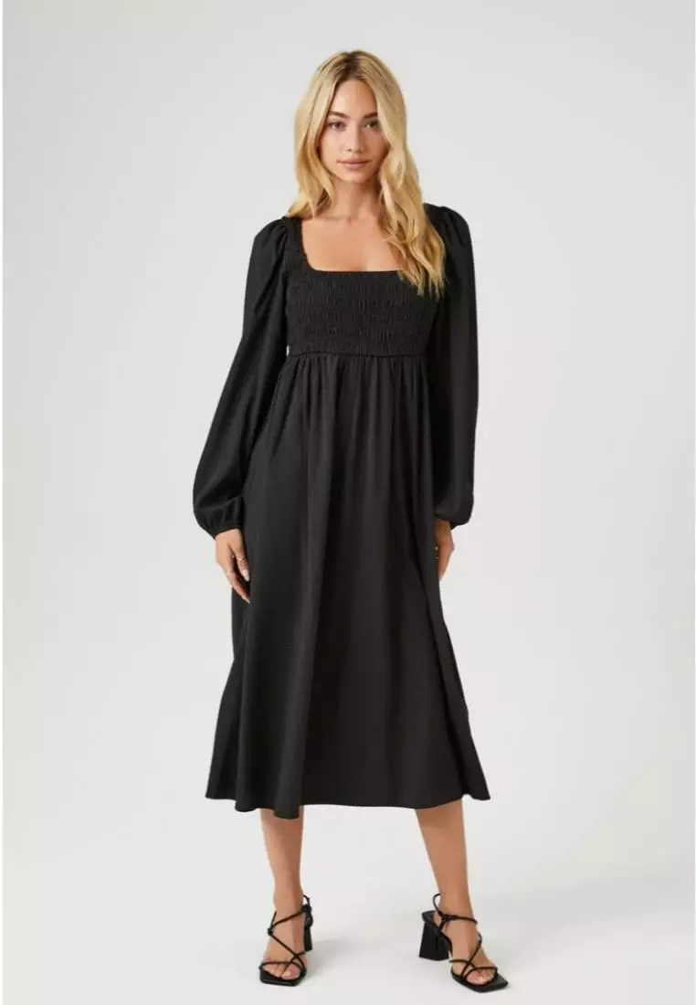 Forever 21 2025 black midi dress