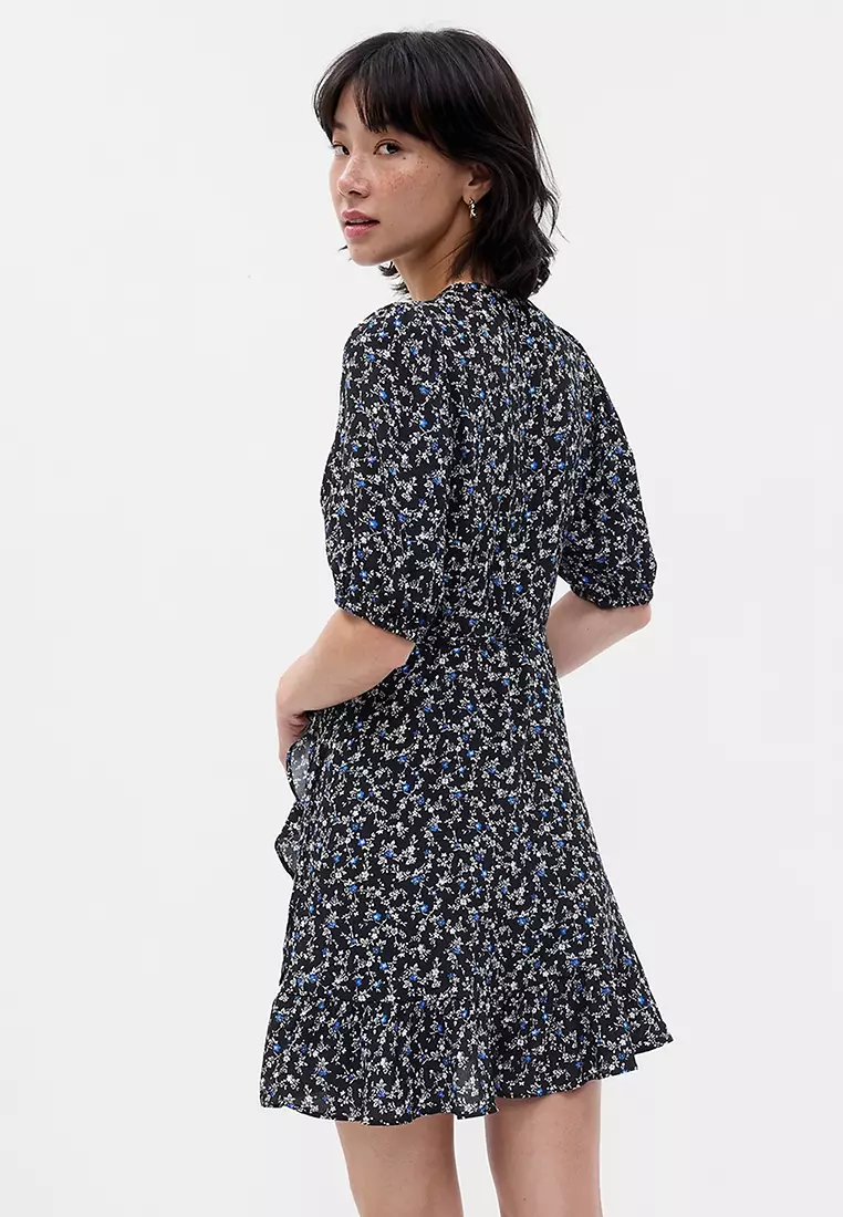 Buy GAP Tie Waist Wrap Mini Dress 2024 Online | ZALORA Singapore