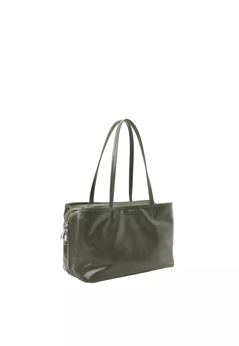 TONA East-West Boston Shoulder Tote Bag II - Green