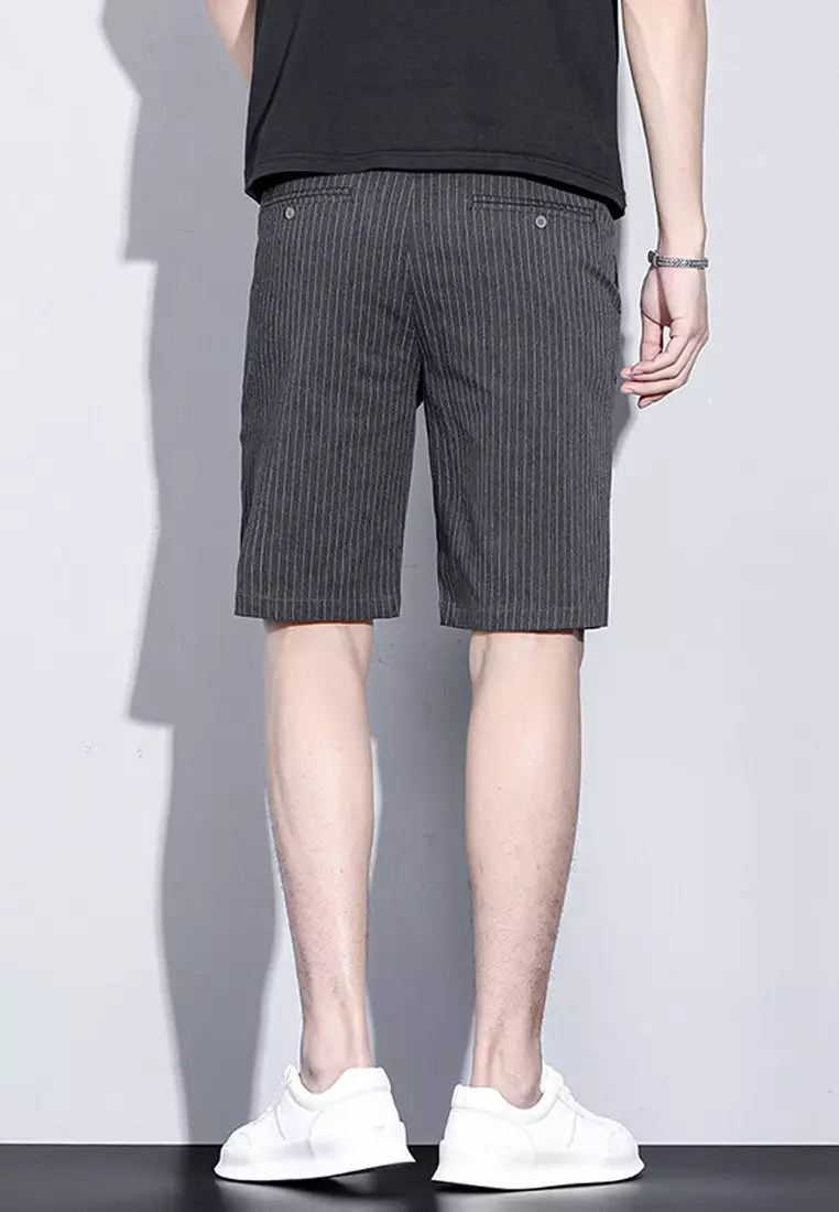 Stripe Casual Suit Shorts