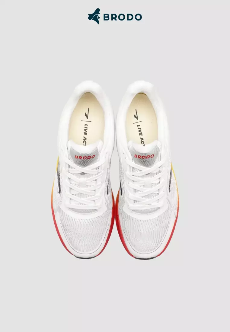 BRODO - Running Shoes Active Inizio White Lava Red