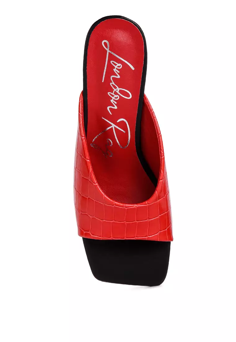 Red croc sandals outlet
