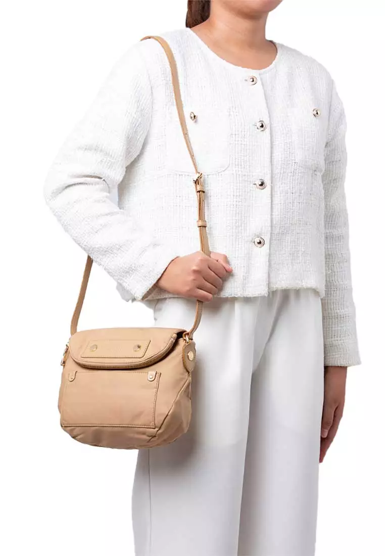 Preppy Nylon Mini Natasha Crossbody Bag Iced Coffee M0012909