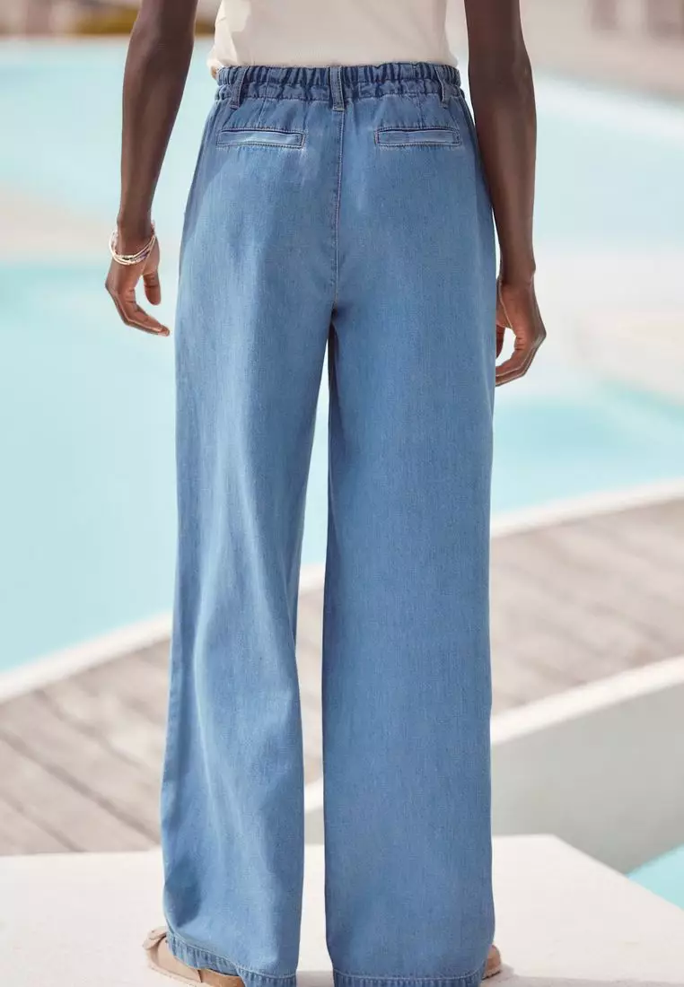 国内未入荷 STARTEXCEEDEND - Wide Leg Denim Pants with Unique Wide Leg Jeans – LEWKIN