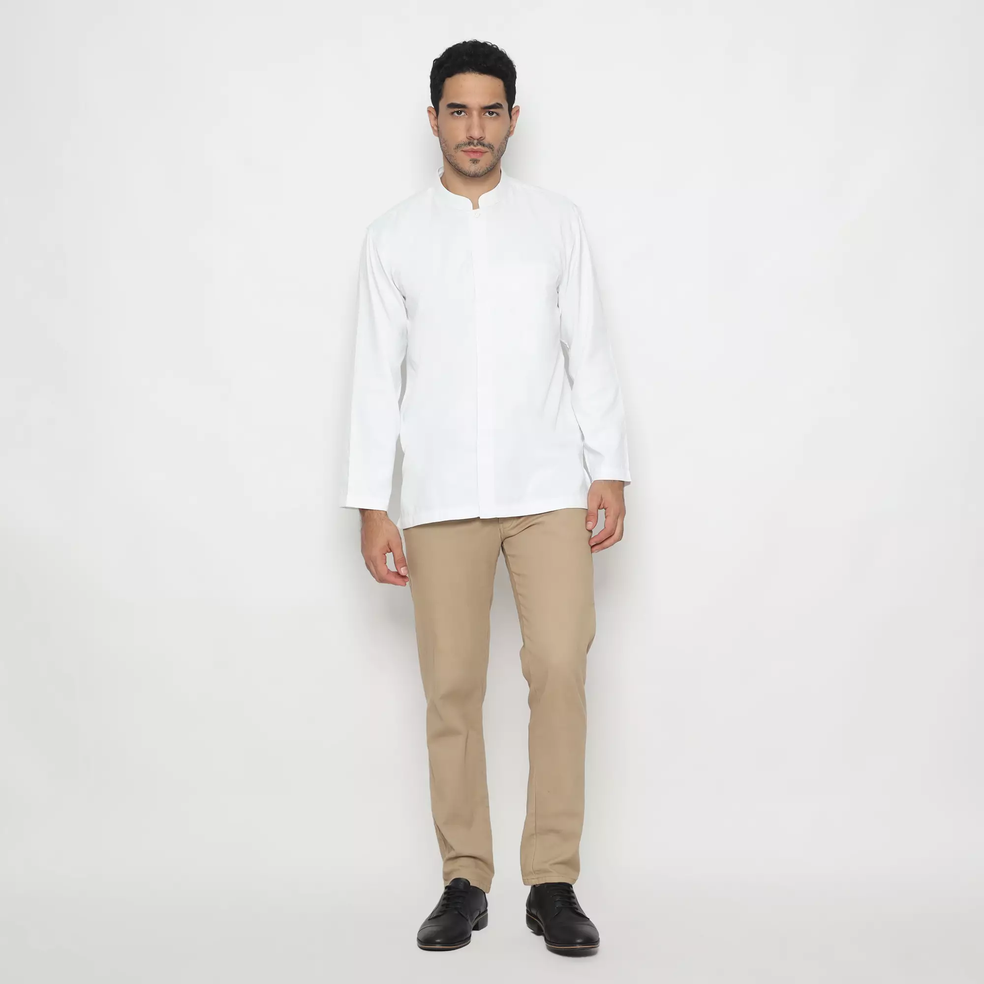 Platini Kemeja Koko Pria Lengan Panjang Katun White 961247