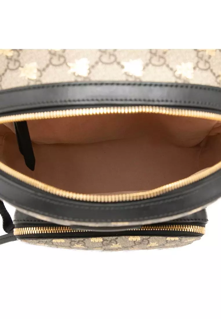 Pre-Loved Gucci Small Gg Supreme Bee Backpack