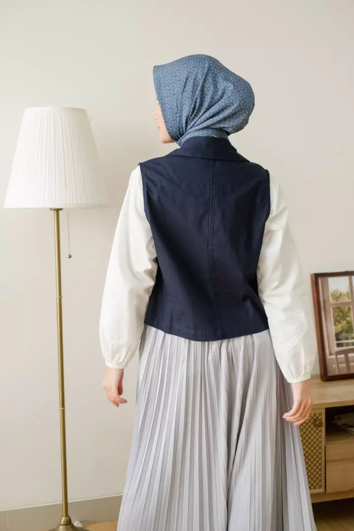 DIVA Vest Navy - Vest Outer Wanita - Bahan Premium Polyester