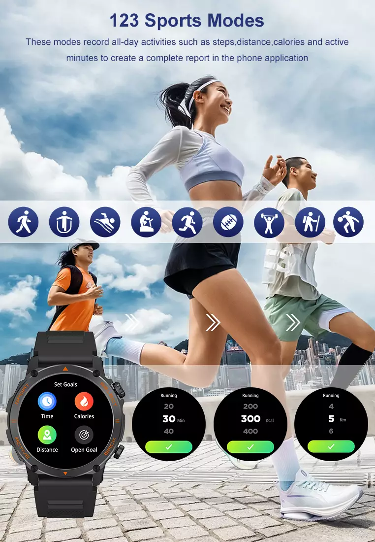 Smart Watch Z136 1.43inch Screen 123+ Sports Modes Health Monitoring Bluetooth Call Jam Pintar black