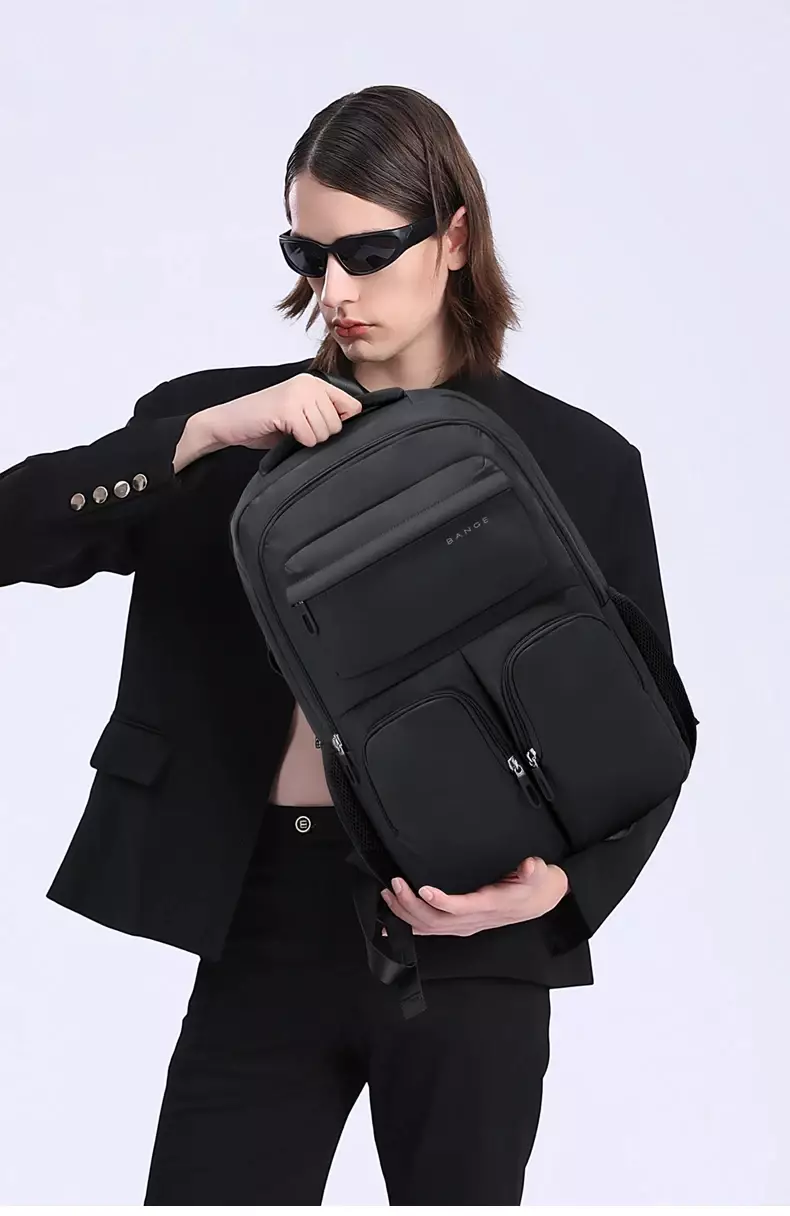 Bange BG1807 Tas Ransel Backpack Laptop Kerja Kuliah sekolah 15.6 Inch - Hitam