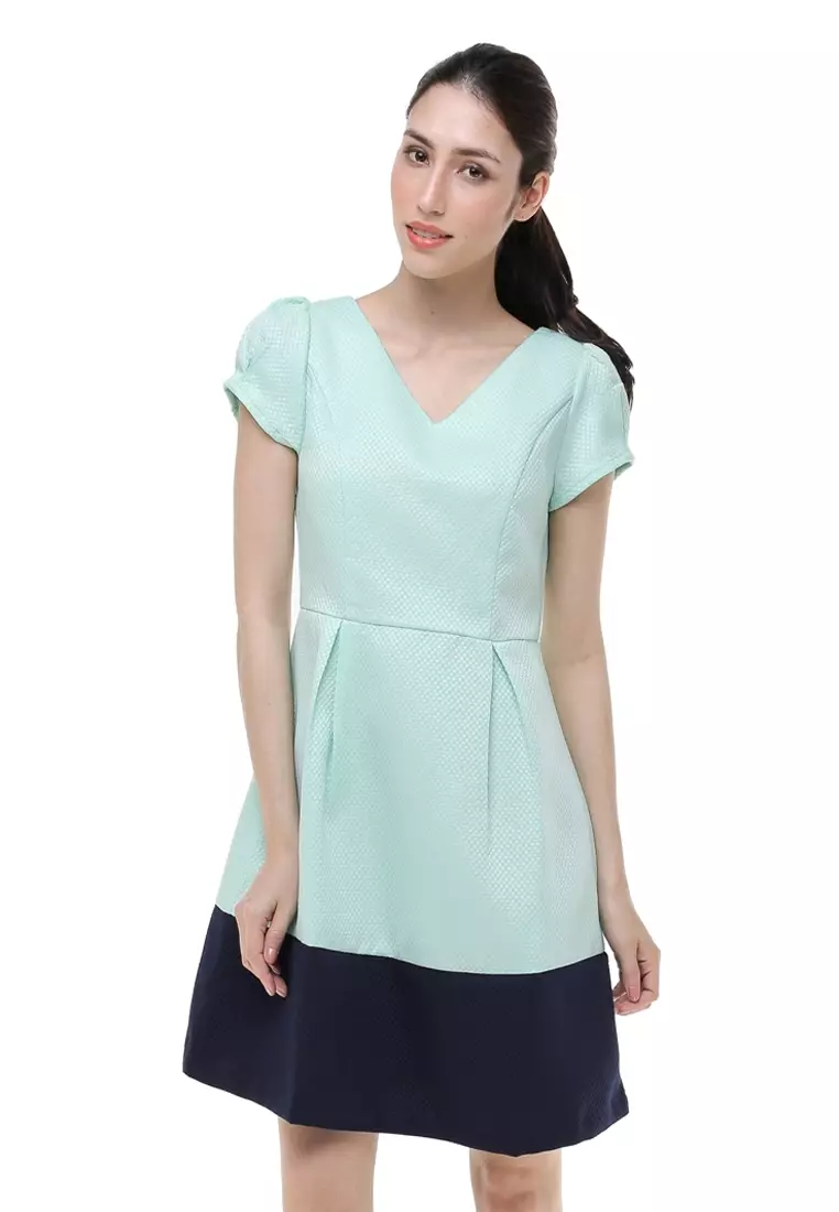 Jual VOERIN Widya Dress Hijau Mint Original 2024 ZALORA Indonesia