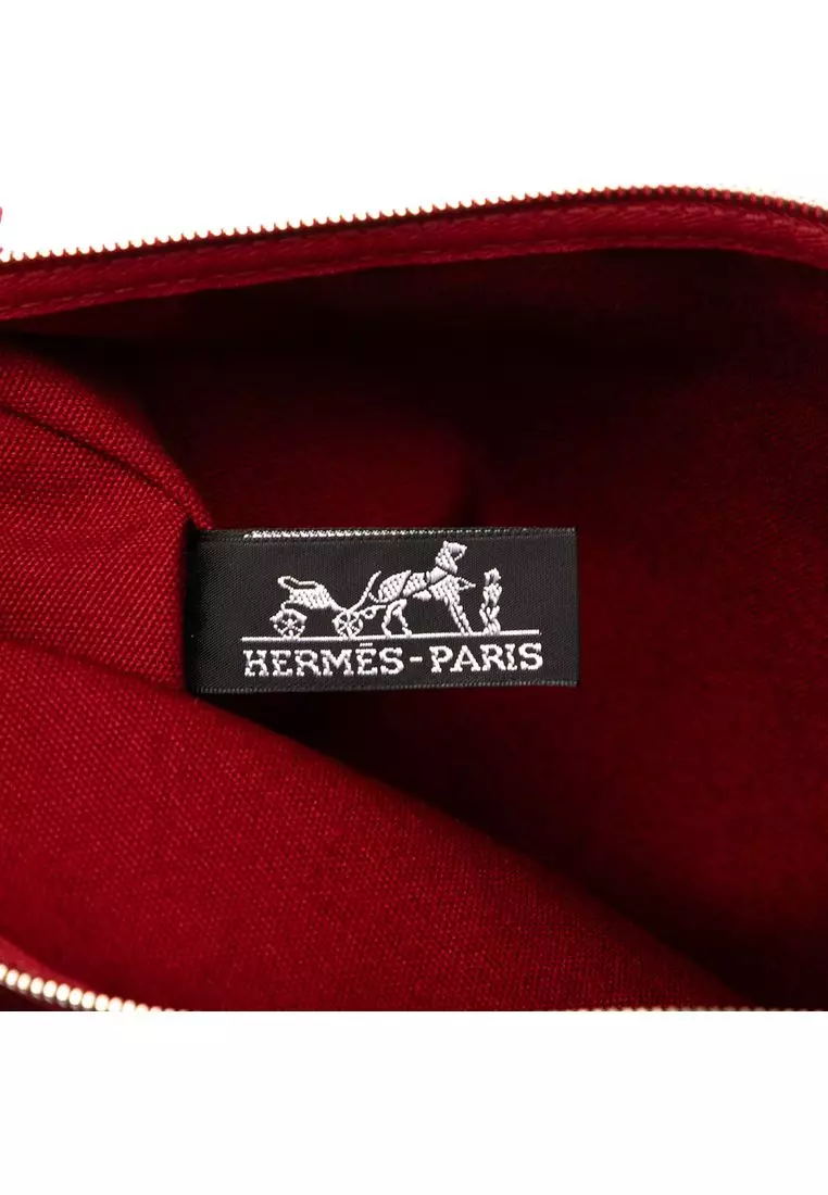 Pre-Loved Hermès Toile Bora Bora Pouch Mm