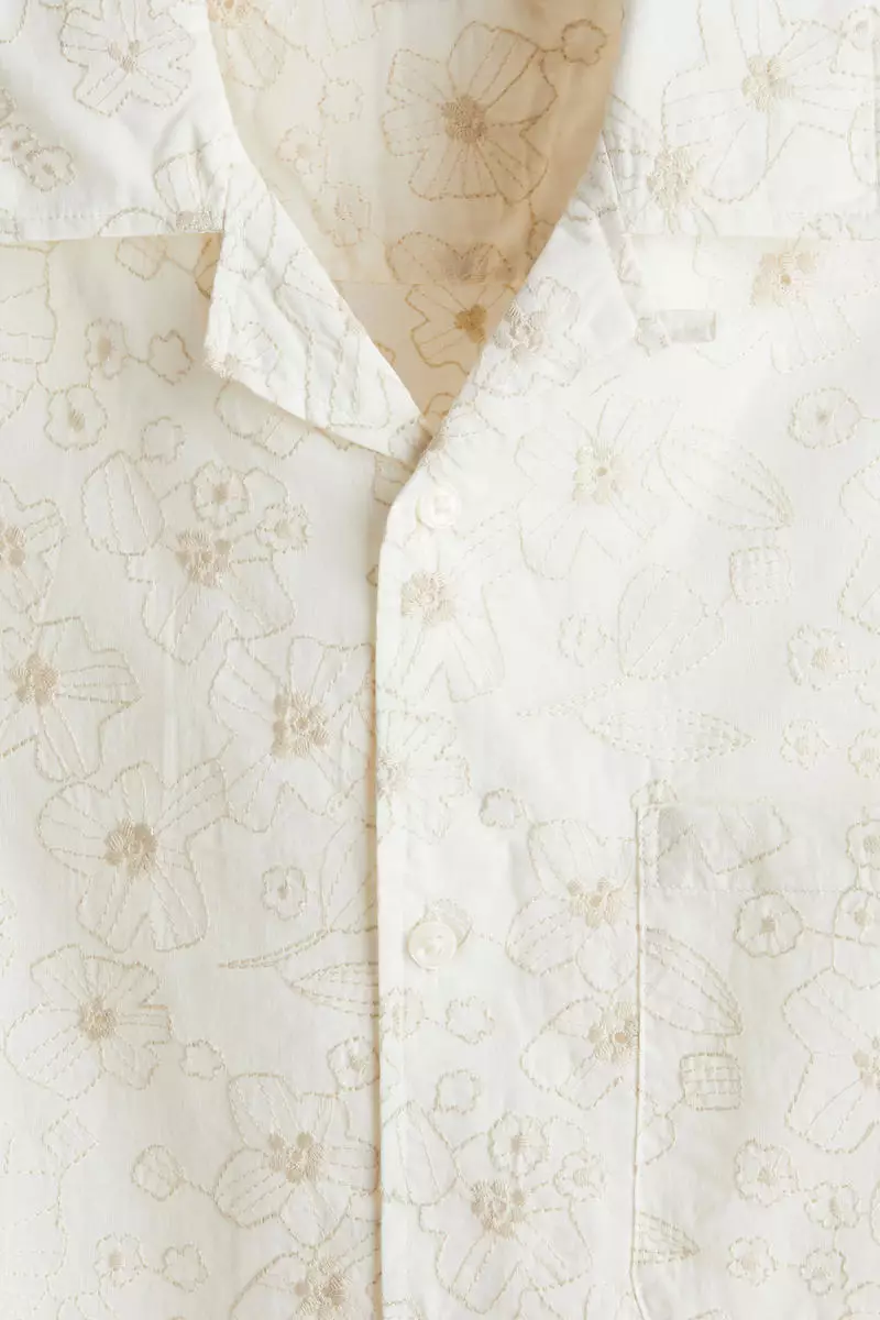 Regular Fit Embroidered resort shirt