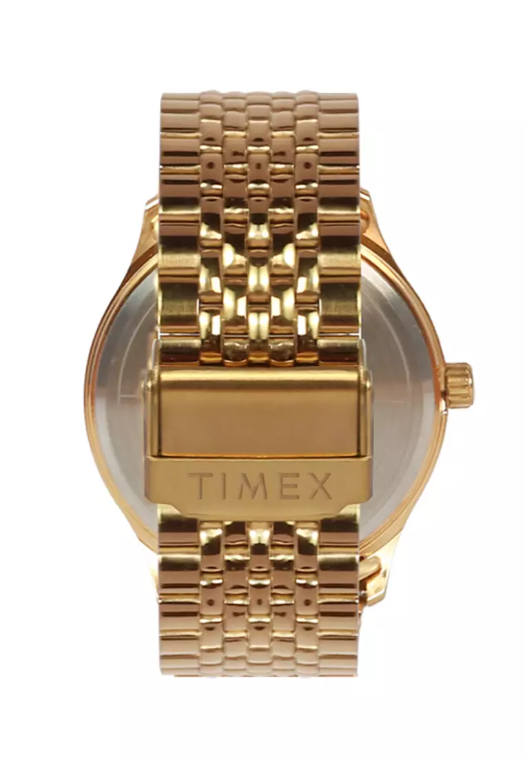Timex Tg65-1 Series Gold Stainless Steel Analog Quartz Watch For Men TW00NTD32E
