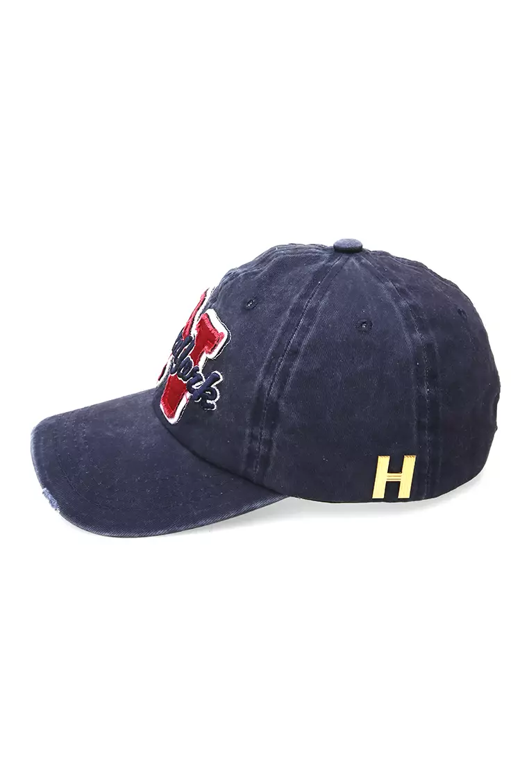 Jahari Aksesoris Fashion Pria Wanita Topi Baseball Logo Bordir Material Jeans ORIGINAL - Navy