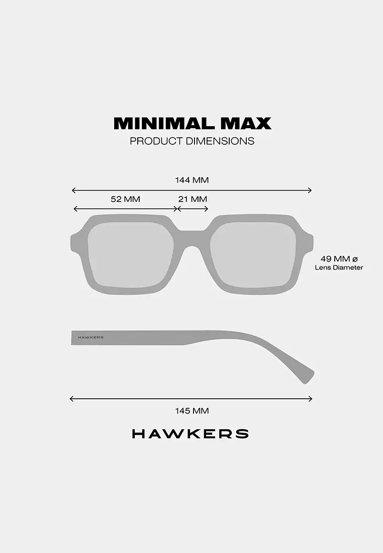 HAWKERS Black Blueberry Minimal Max Sunglasses For Men And Women, Unisex. Official Product Designed In Spain