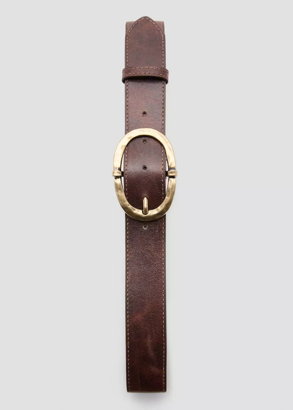 Sabuk buckle logam bertekstur