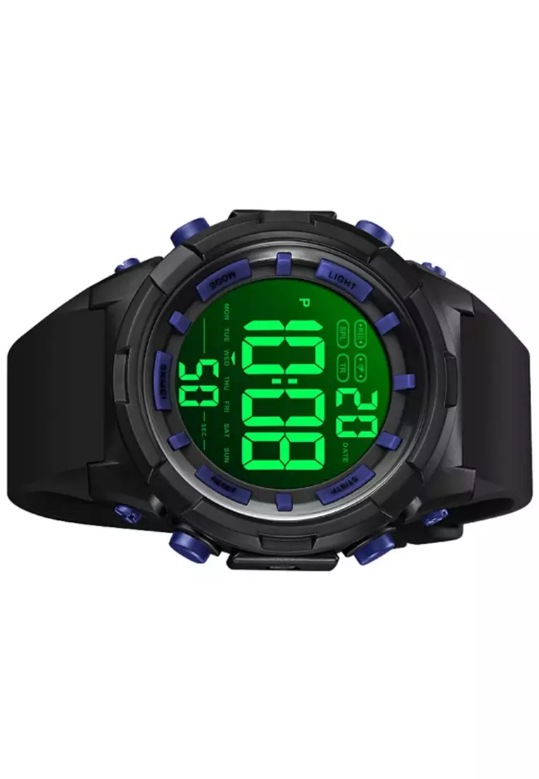 Jam Tangan Digital Pria Waterproof Many Function Strap Tali Material PU Silicone GN27 ORIGINAL