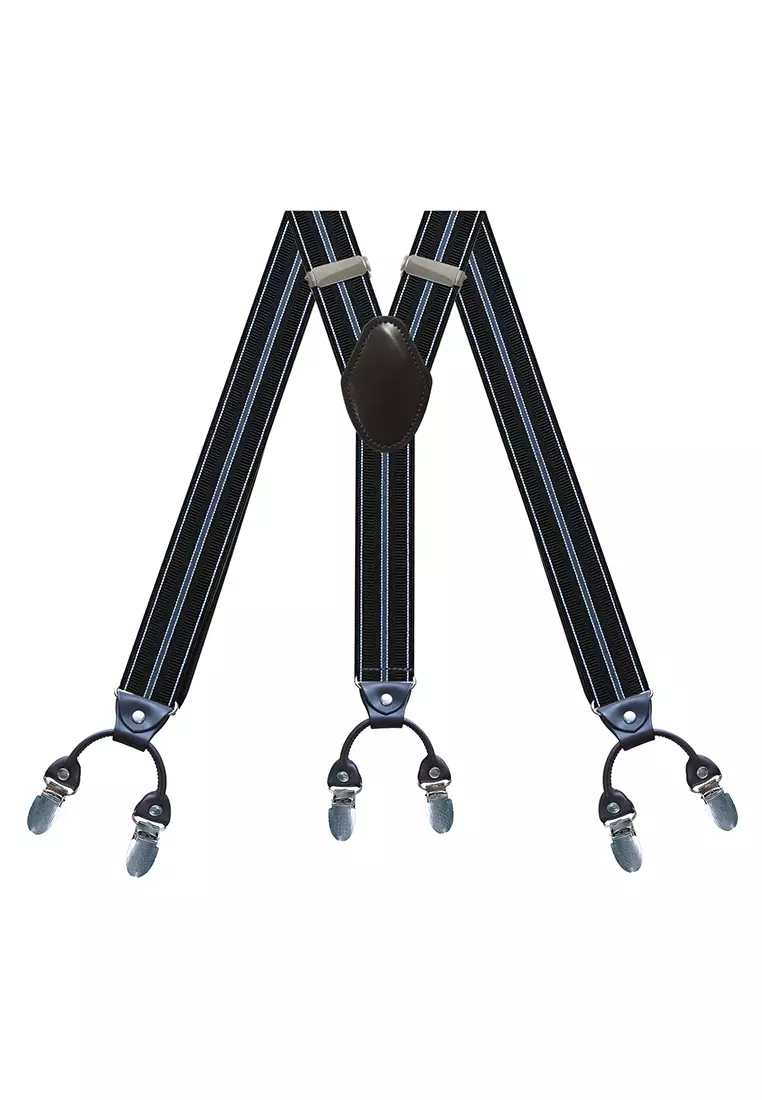 Men's Adjustable Elastic 6 Clips Suspenders