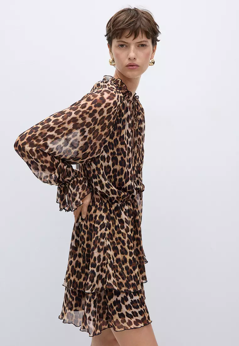 Buy Mango Leopard-Print Flared Dress 2025 Online ZALORA Philippines