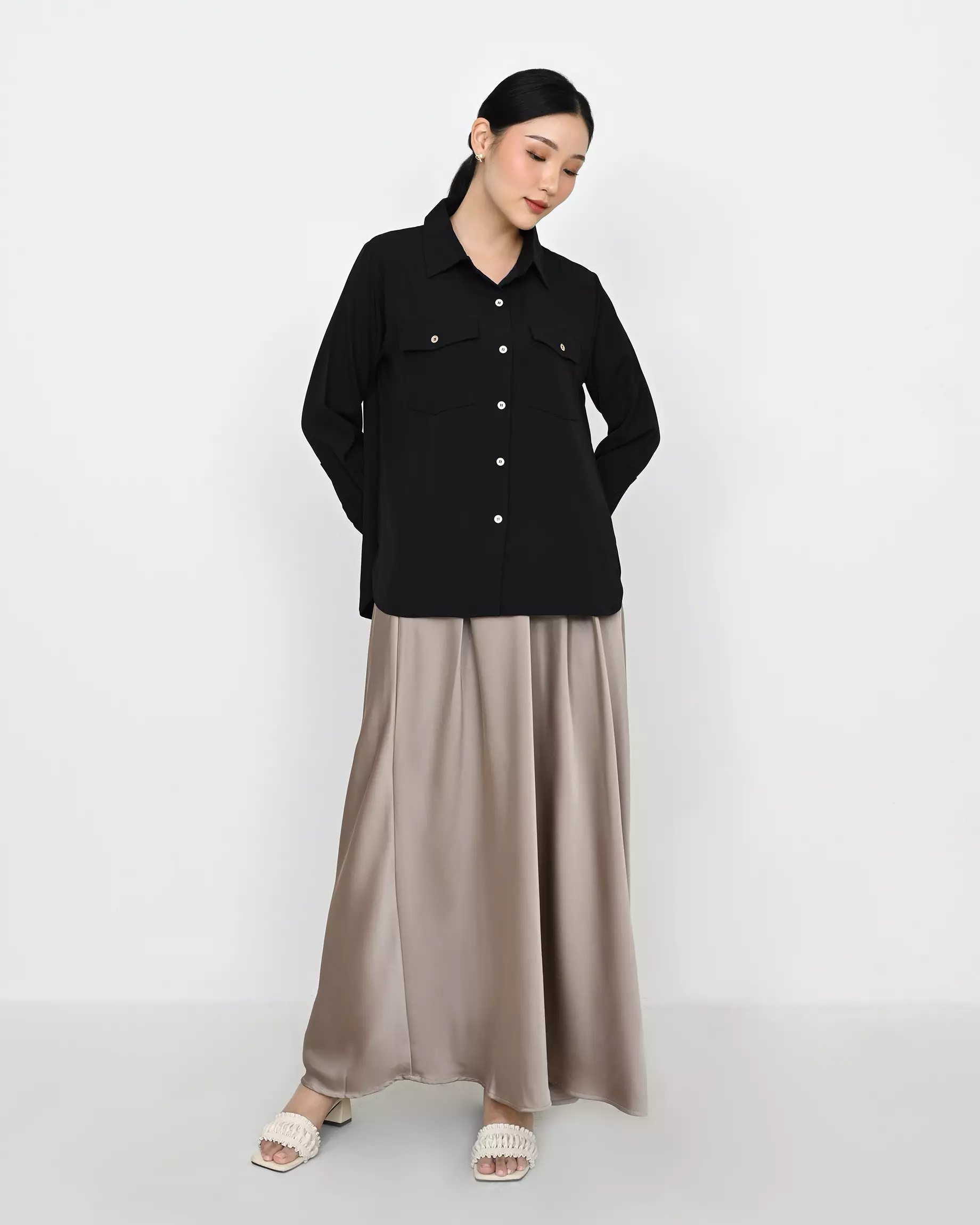 Geulis.id BINARA SHIRT - Black