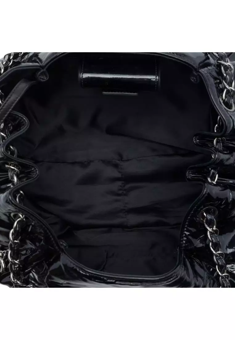 Pre-Loved Chanel Patent Accordion Camellia Tote