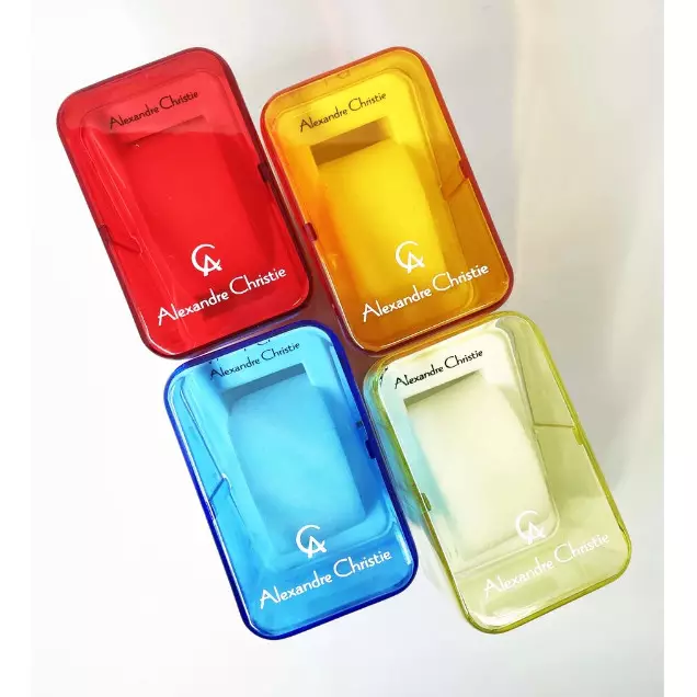 Alexandre christie 9371 Karet Merah Ring Hitam Digital Cowok