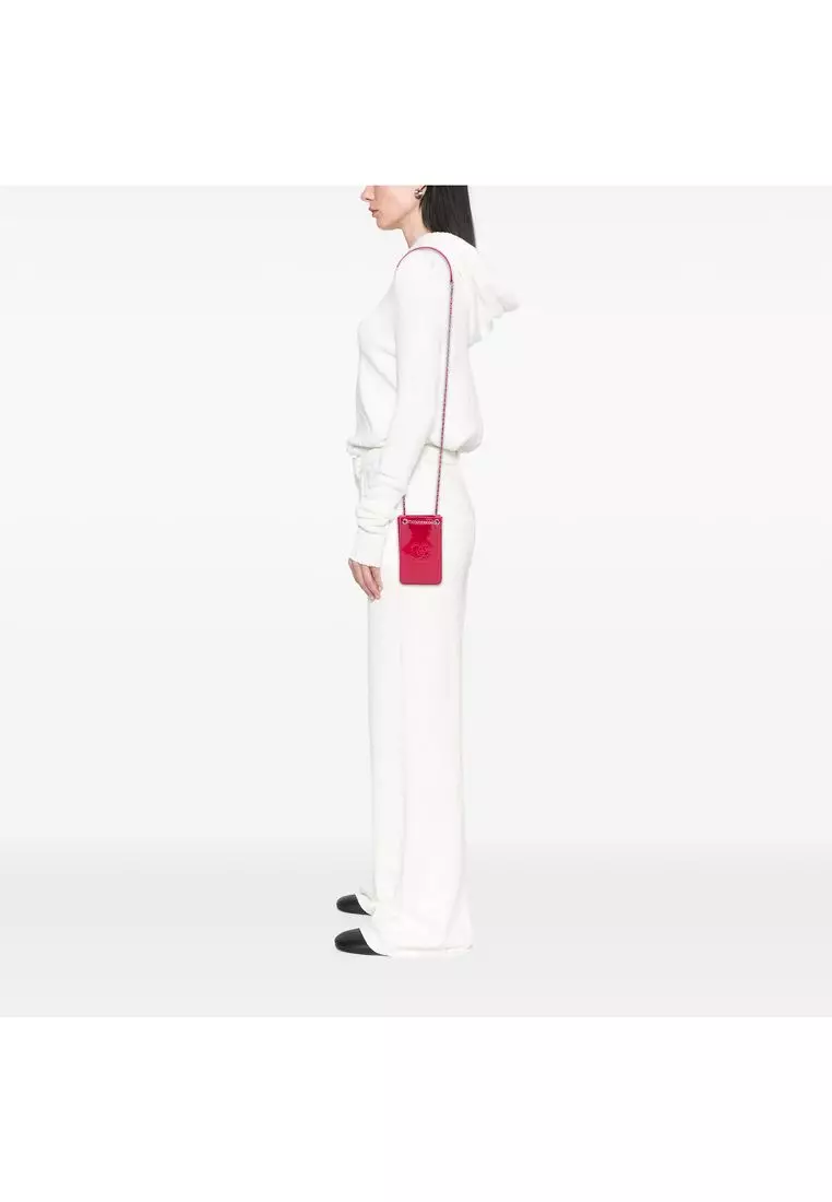 Pre-Loved Chanel Cc Patent Phone Holder Crossbody