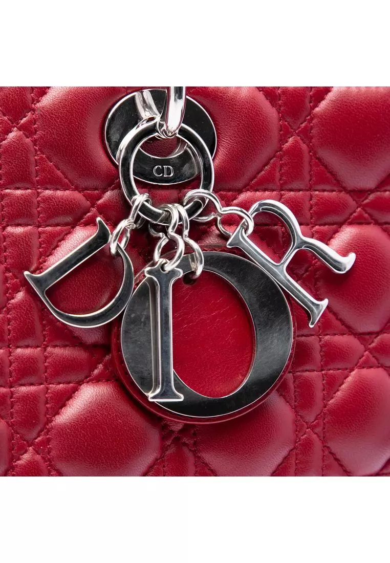 Pre-Loved Dior Large Lambskin Cannage Lady Dior