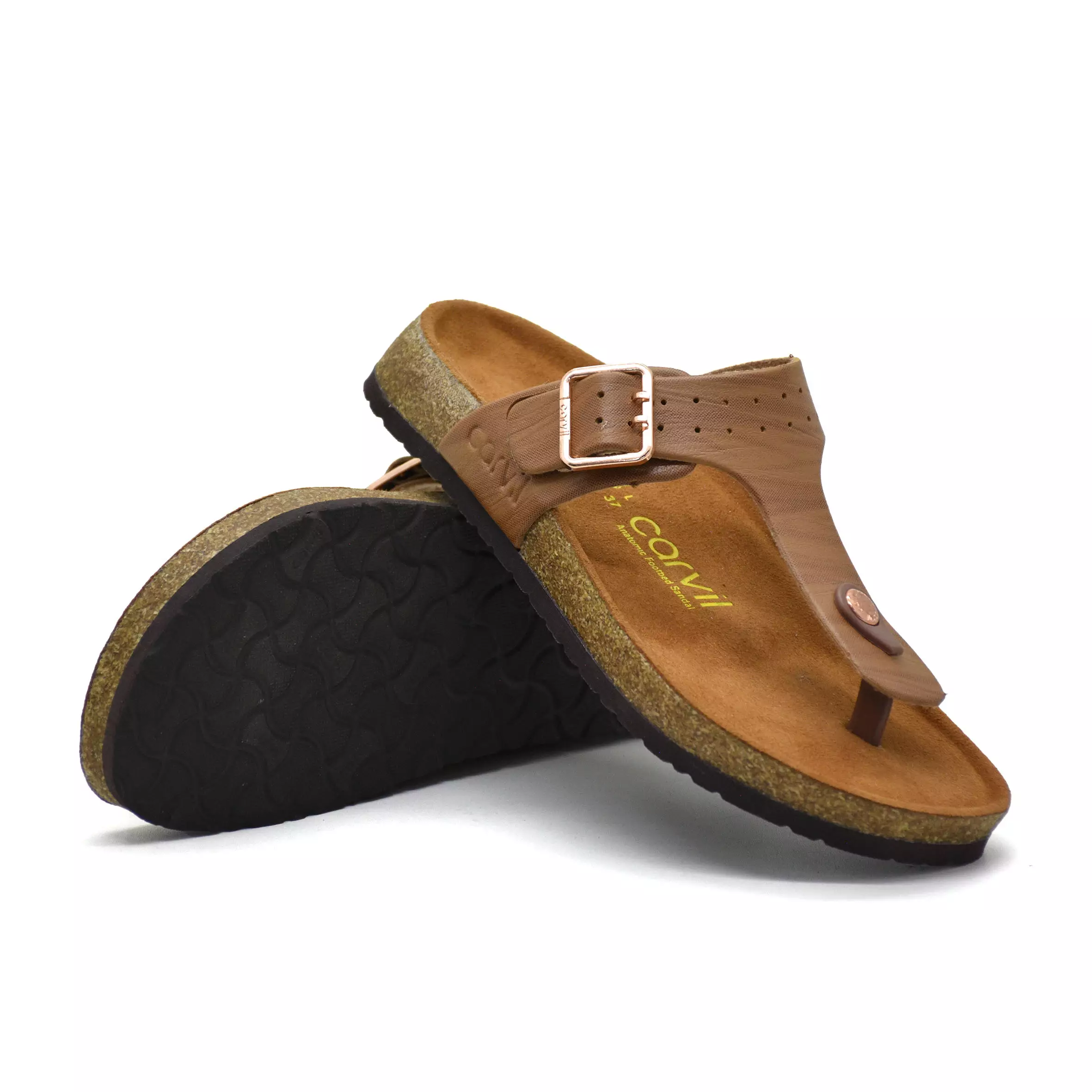 Carvil Sandal Wanita Oslo-01 L Tan