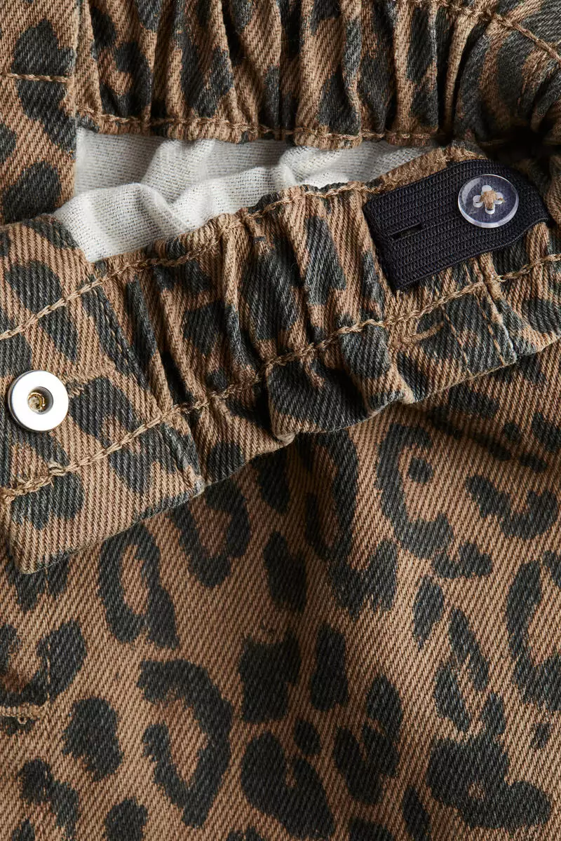 Paper bag denim skirt