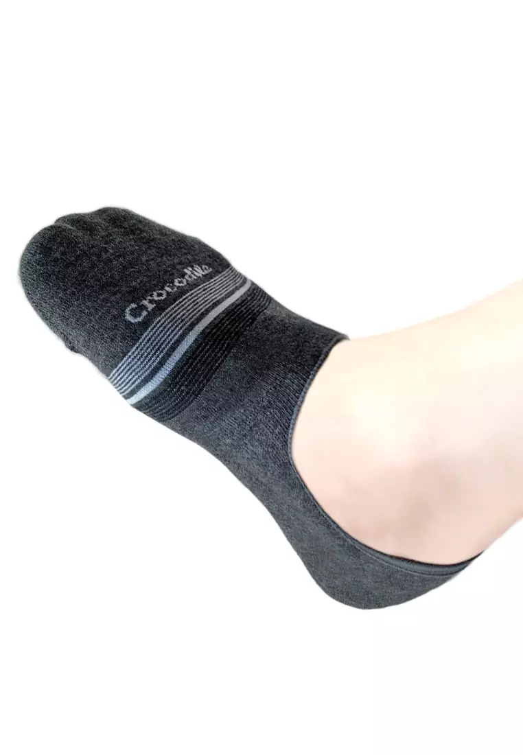 Crocodile SOCK CFCM 0005 Grey - Kaos Kaki Invisible Pria Men Socks