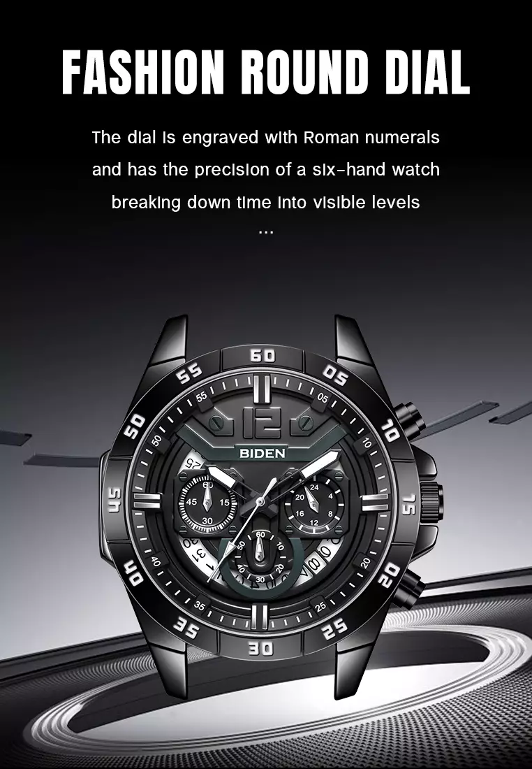 Jam Tangan Pria Original Multifungsi Analog & Digital Anti Air Tali Kulit Jam Tangan Cowok brownblack