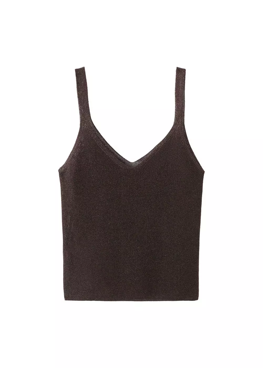 Atasan rajut lurex kerah V