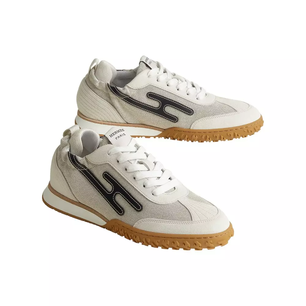 Jet Sneakers Canvas and Suede Goatskin Leather Multicolor Prunoir